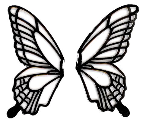 wings clipart black and white|butterfly wings clipart black and white.